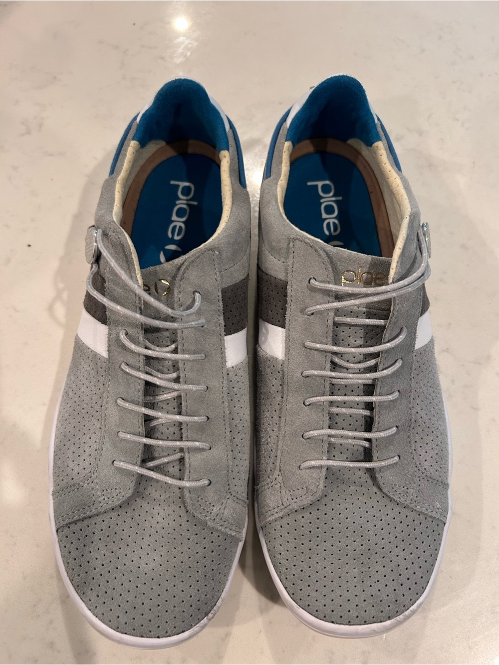 PLAE Mulberry Gray Lace-Up Casual Sneakers